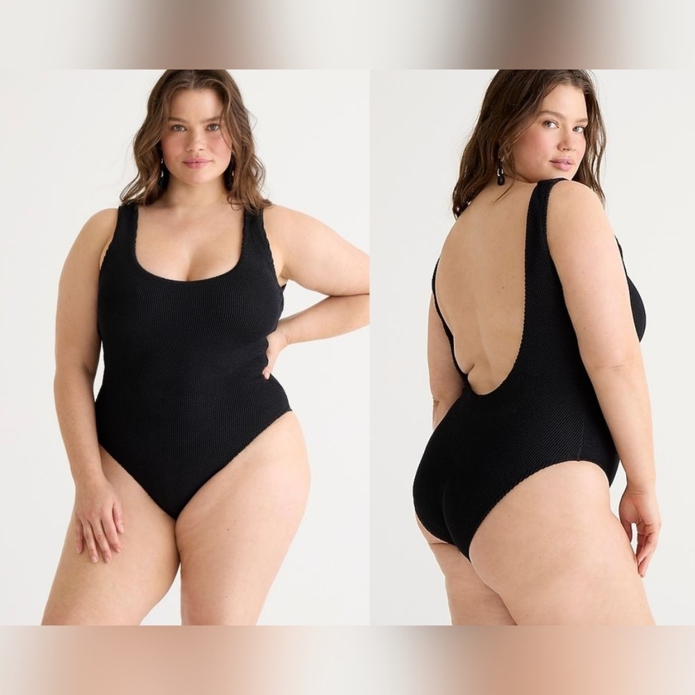 J.Crew Textured Scoopneck One Piece Swimsuit